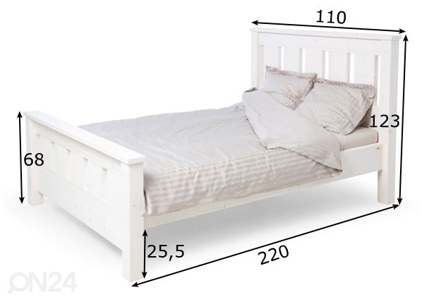 Voodi Georg 90x200 cm mõõdud