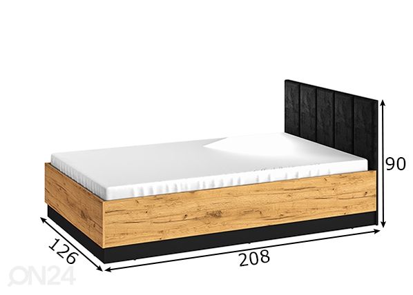 Voodi Gotland 120x200 cm mõõdud