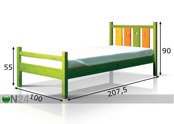 Voodi Junior 90x200 cm mõõdud