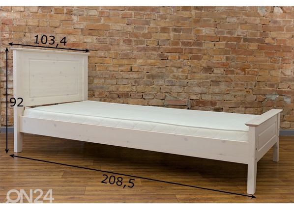 Voodi, kõrge jaluts 90x200 cm mõõdud