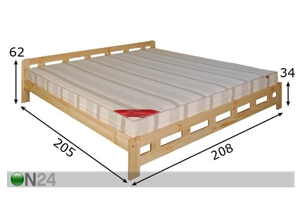 Voodi Kristina 200x200 cm mõõdud