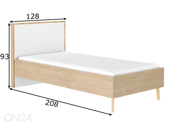 Voodi Larvik 120x200 cm mõõdud