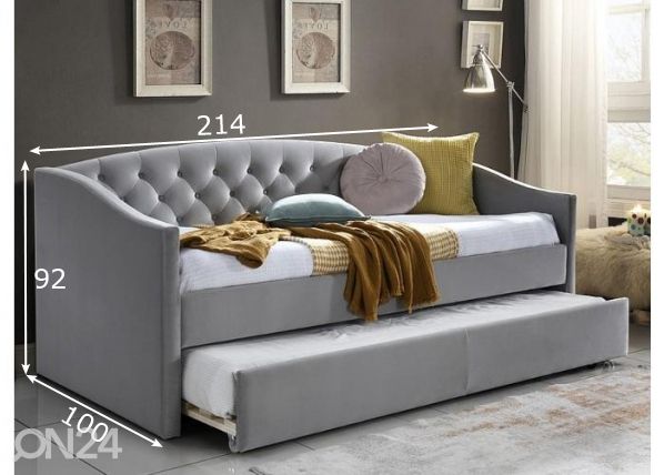 Voodi lisavoodiga 90x200 cm mõõdud