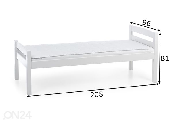 Voodi Merili 90x200 cm mõõdud