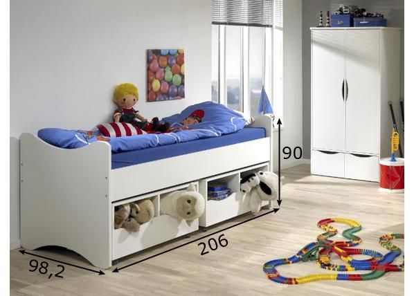 Voodi Mixi 90x200cm mõõdud