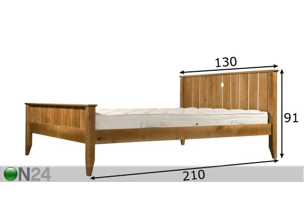 Voodi O-MA 120x200 cm mõõdud
