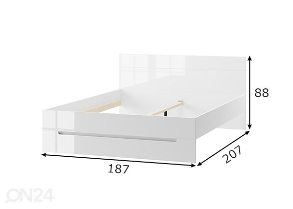 Voodi Selene 180x200 cm mõõdud