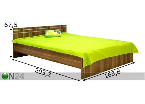 Voodi Smart 160x200 cm mõõdud