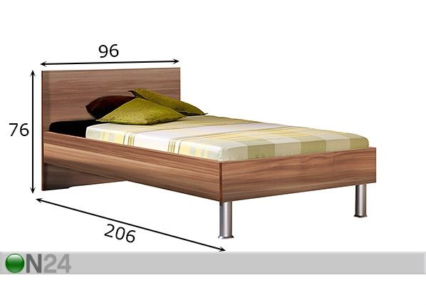 Voodi Soft Plus 90x200 cm mõõdud