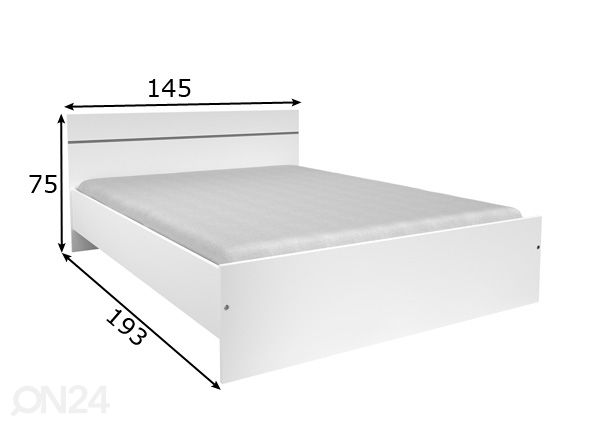 Voodi Soluce 140x190 cm mõõdud