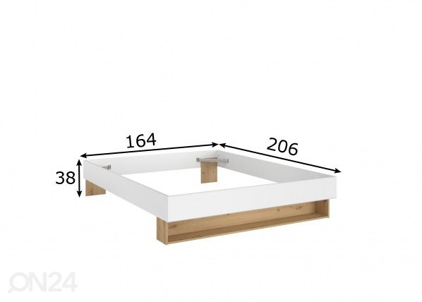 Voodi Stamp 160x200 cm mõõdud