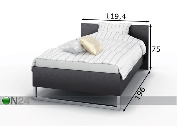 Voodi Style 103x192 cm mõõdud