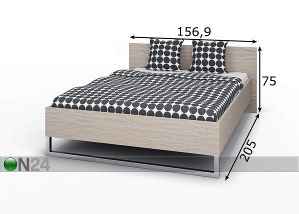 Voodi Style 140x200 cm mõõdud