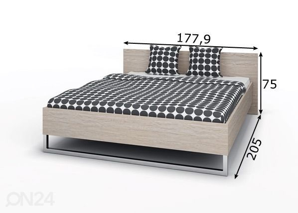 Voodi Style + madrats Inter Pocket 160x200 cm mõõdud