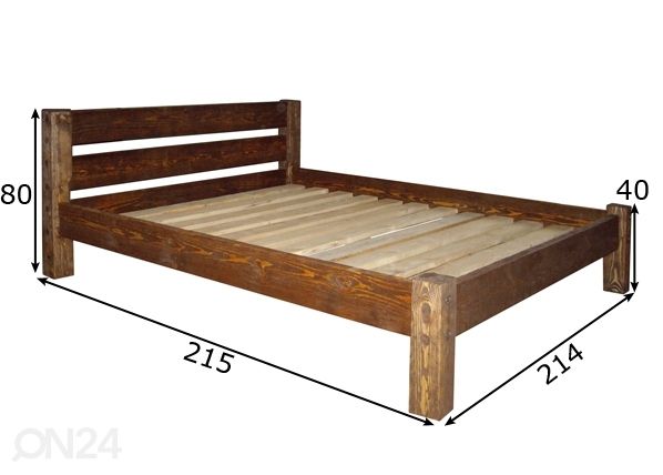 Voodi täispuidust 200x200 cm mõõdud