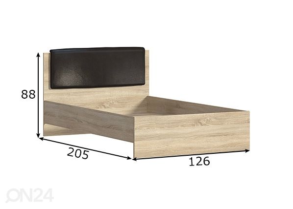 Voodi Vesta 120x200 cm mõõdud