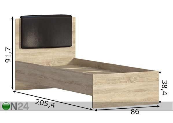 Voodi Vesta 80x200 cm mõõdud