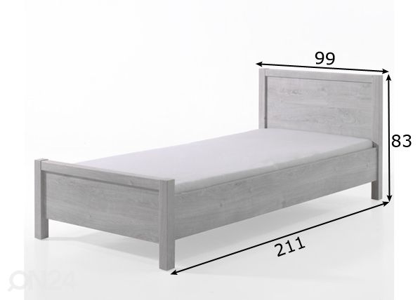 Voodi Vic 90x200 cm mõõdud