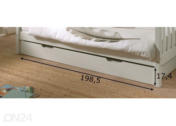 Voodialune sahtel Fritz 90x200 cm mõõdud