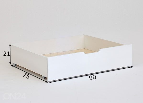 Voodikast Jerwen 90x75x21 cm mõõdud