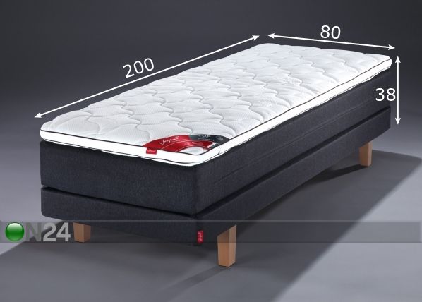 Voodikomplekt Black Multipocket 80x200 cm mööblikangas mõõdud