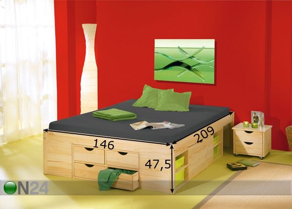 Voodikomplekt Claas 140x200 cm mõõdud