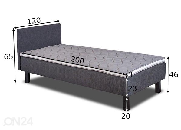 Voodikomplekt Hypnos Apollo 120x200 cm mõõdud