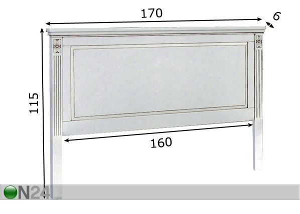 Voodipeats Nizza 160 cm mõõdud
