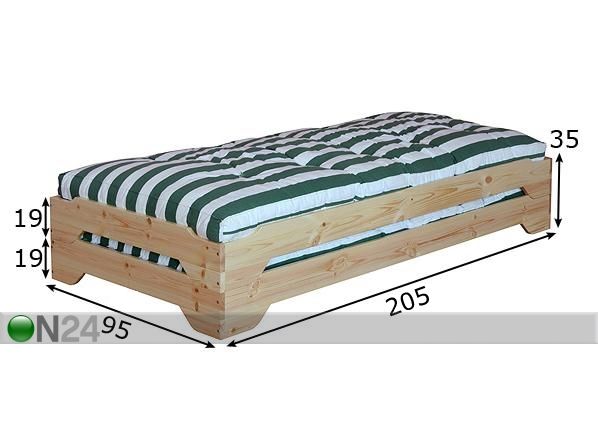 Voodite komplekt 90x200 cm mõõdud