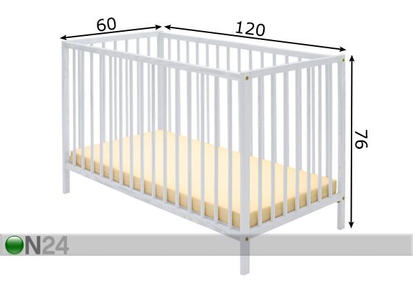 Võrevoodi Basic mõõdud