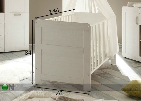 Võrevoodi Landi 70x140 cm mõõdud