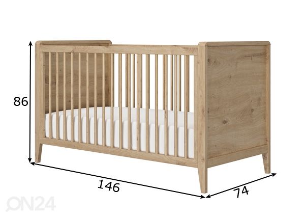 Võrevoodi Lison 70x140 cm mõõdud
