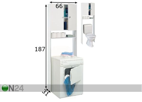 WC-kapp Sani mõõdud