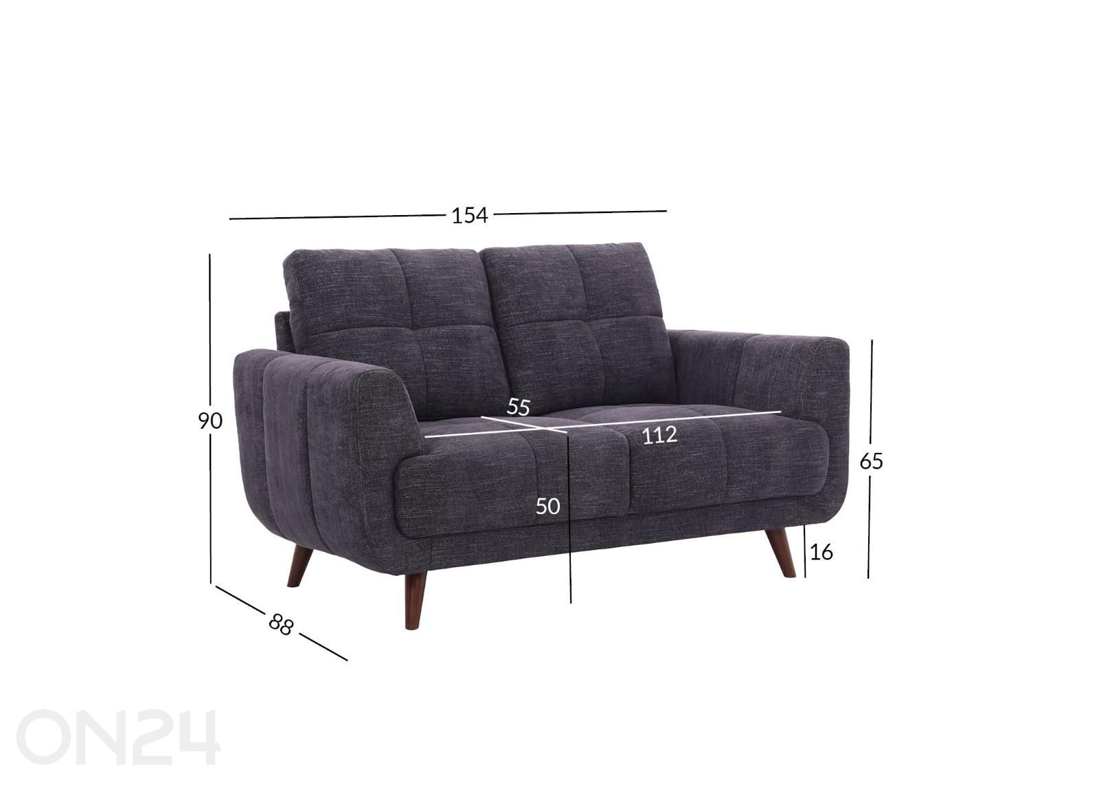 2-kohaline diivan Steve suurendatud mõõdud