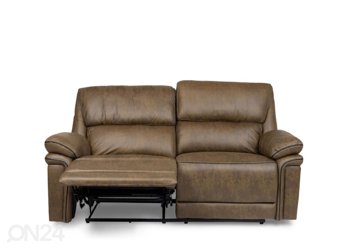 2-kohaline recliner diivan (pruun) suurendatud