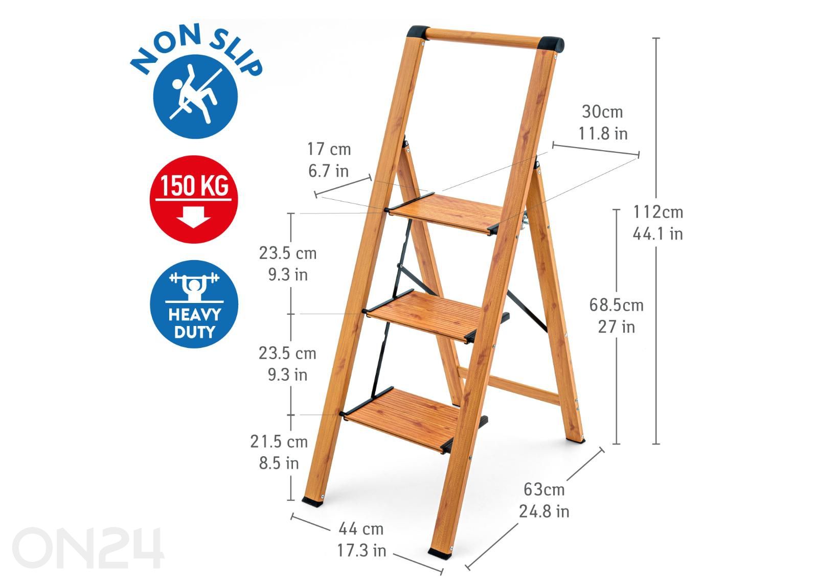 3-astmeline redel Tatkraft Up suurendatud mõõdud
