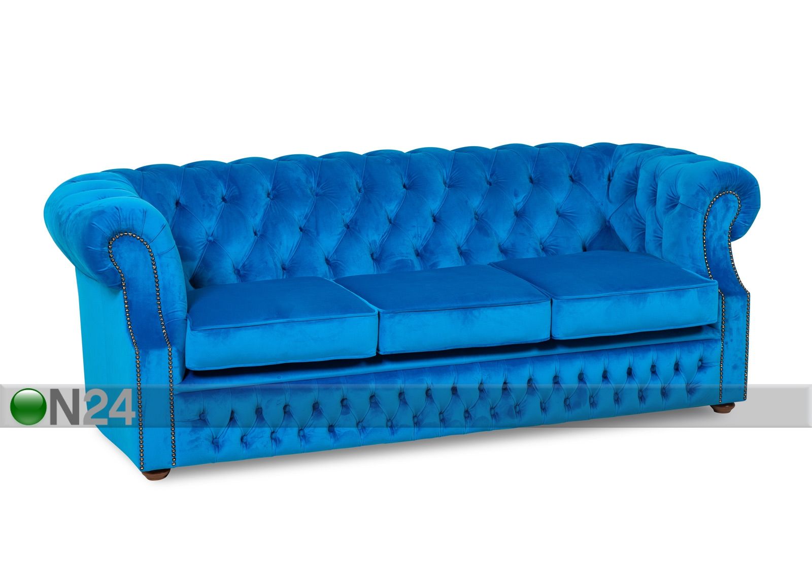 3-kohaline diivan Chesterfield suurendatud