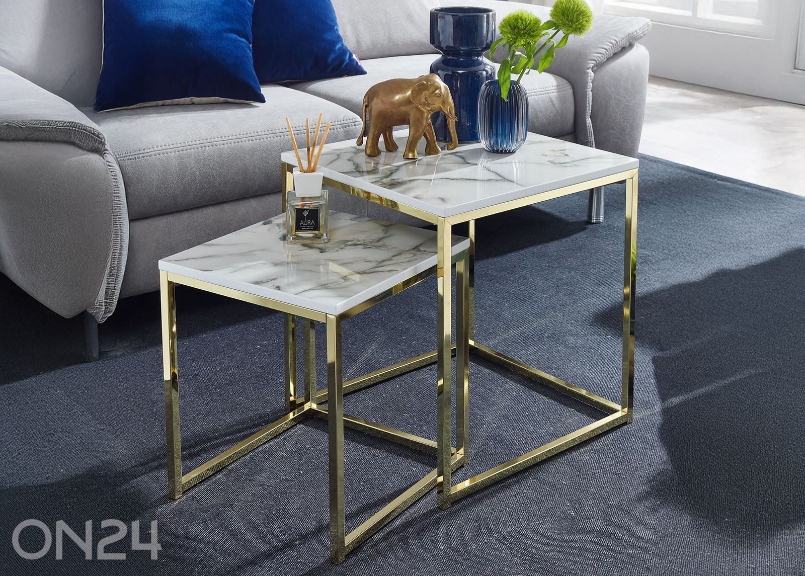 Abilauad Marmor, valge 2 tk suurendatud