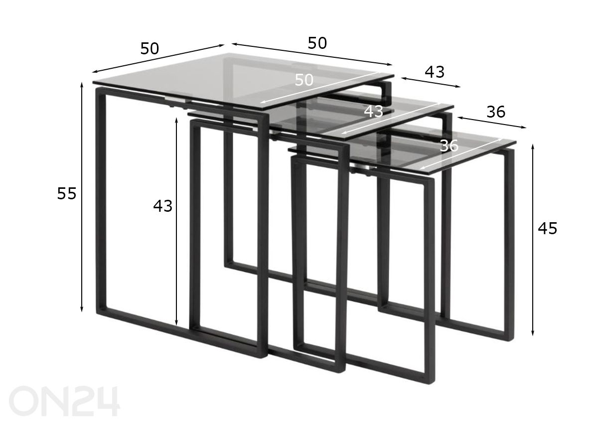 Abilauad Sevilla, 3 tk suurendatud mõõdud