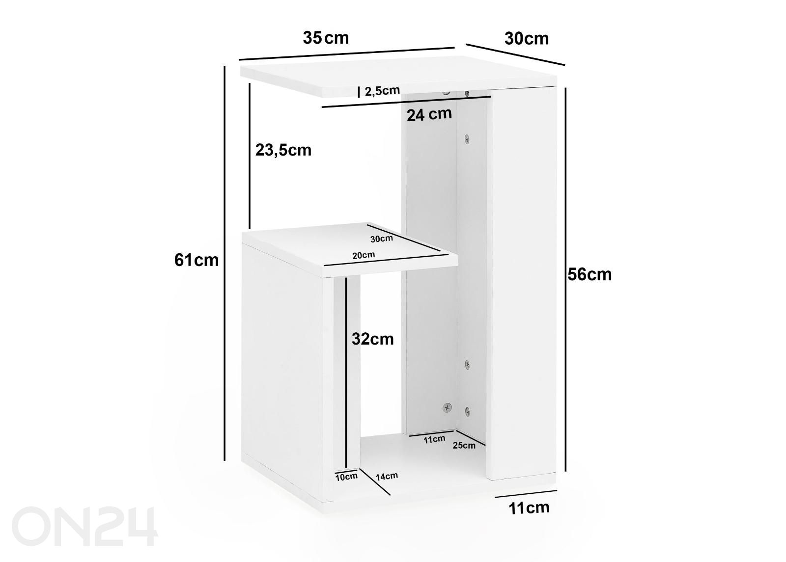 Abilaud 61cm suurendatud mõõdud