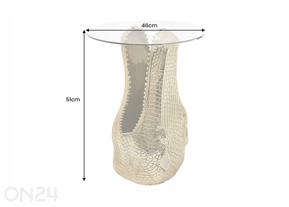 Abilaud Crocodile Ø 46 cm suurendatud mõõdud