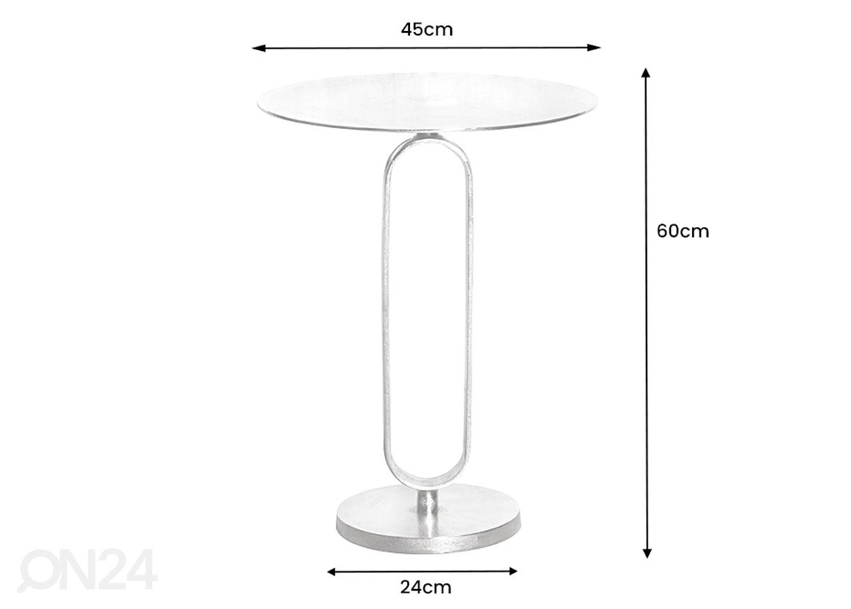 Abilaud Elegance Ø 45 cm suurendatud mõõdud