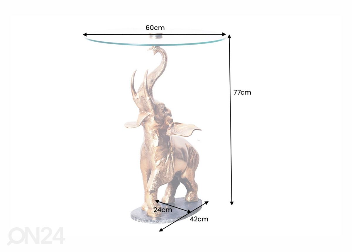 Abilaud Elephant Ø 60 cm suurendatud mõõdud