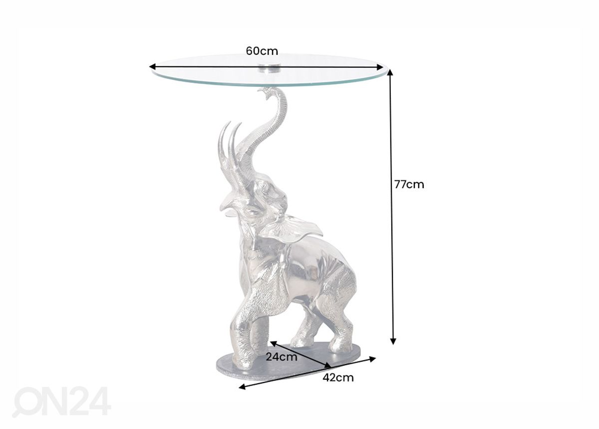 Abilaud Elephant Ø 60 cm suurendatud mõõdud