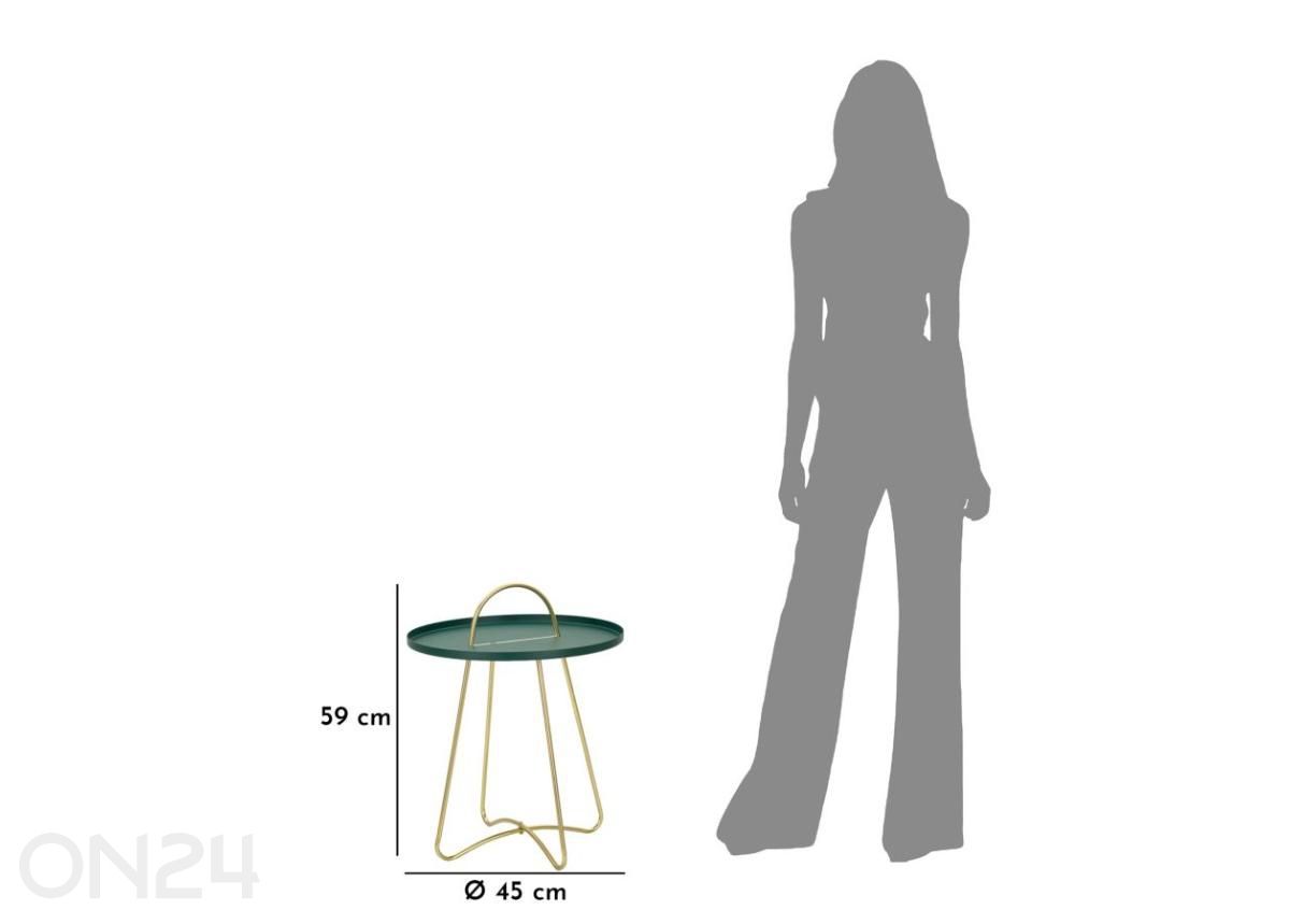 Abilaud Grent Ø 45 cm, roheline/kuldne suurendatud mõõdud