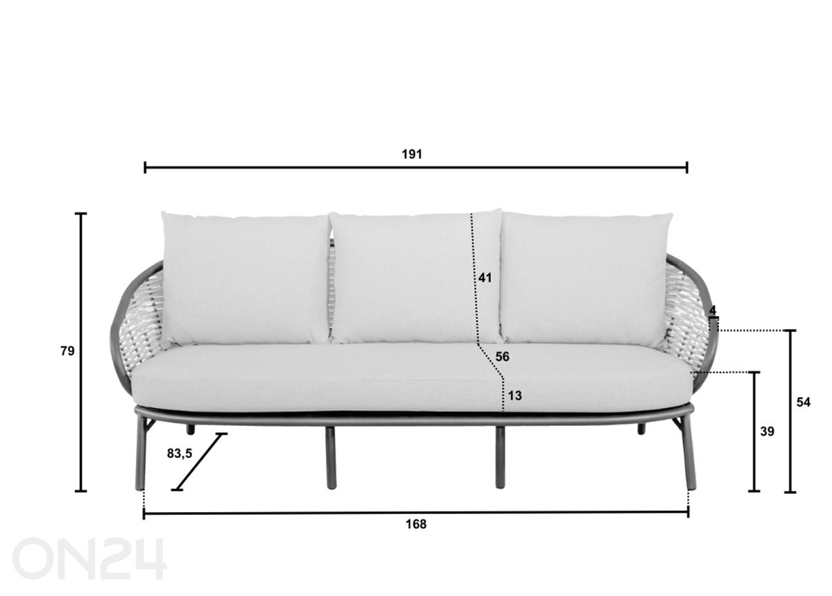 Aiadiivan Pine Key 191 cm suurendatud mõõdud