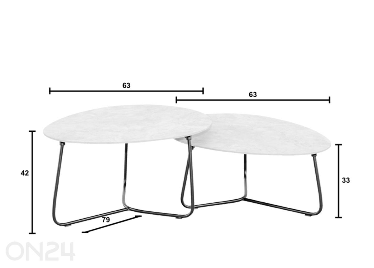 Aialauad Pine Key, 2 tk suurendatud mõõdud