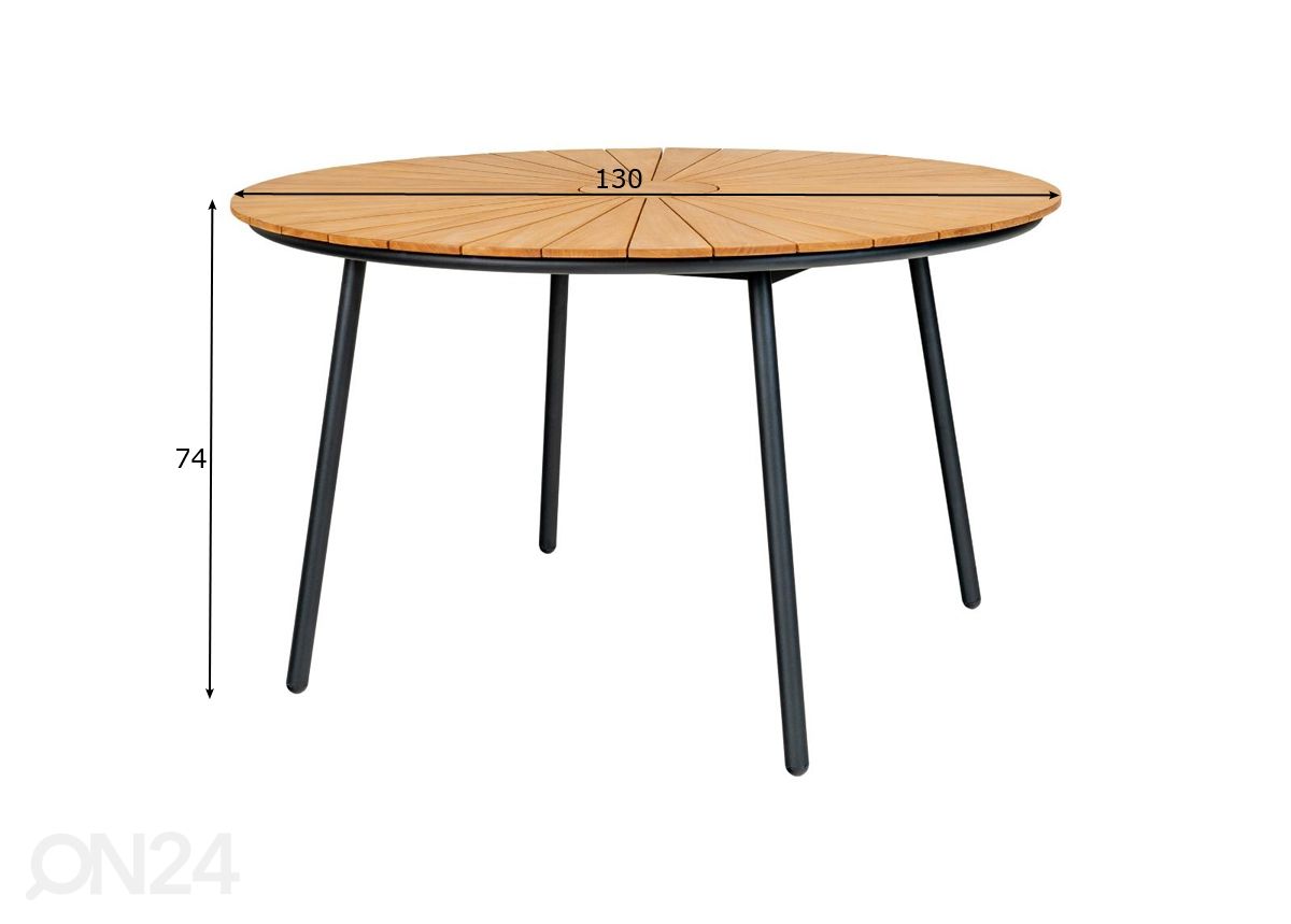 Aialaud Cincinnati Ø130 cm suurendatud mõõdud