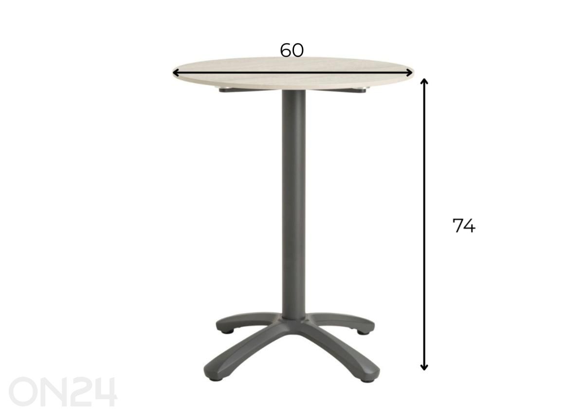 Aialaud Davos Ø60, must/beež suurendatud mõõdud