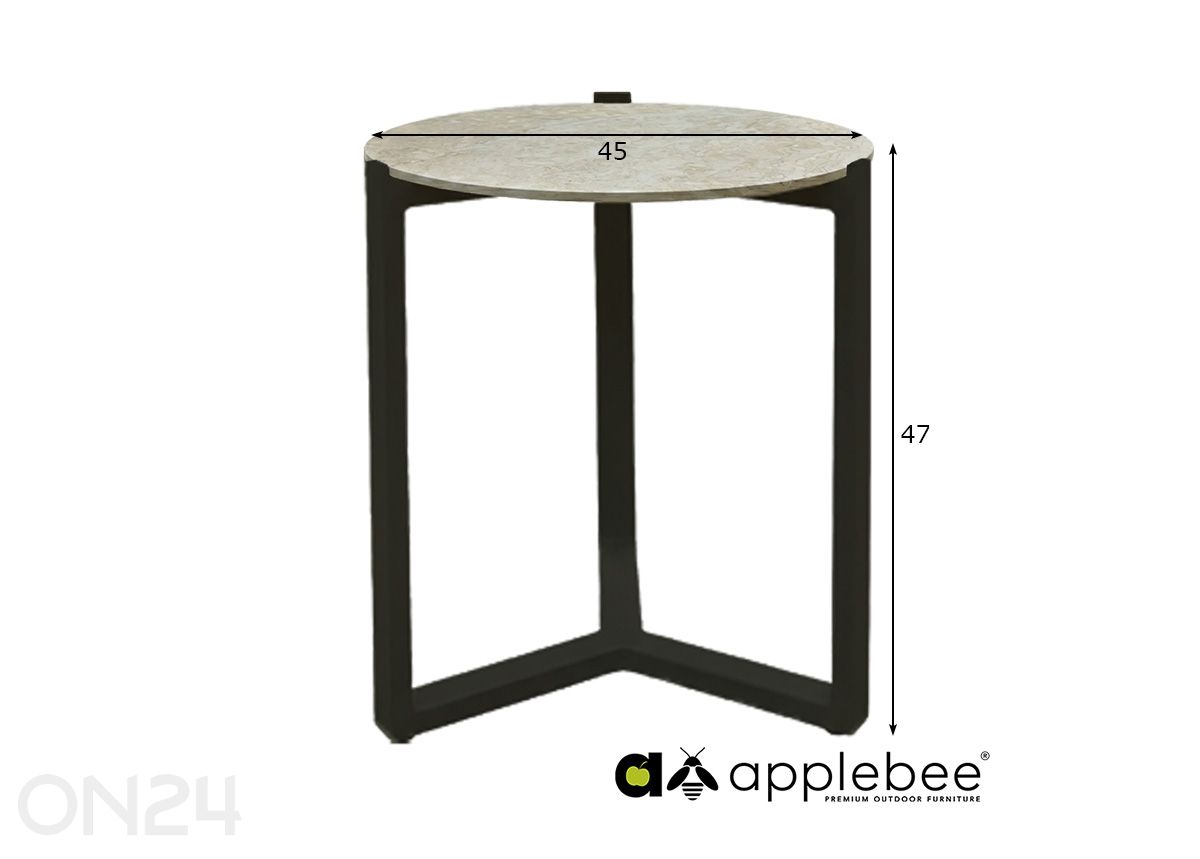 Aialaud Monaco Ø 45 cm suurendatud mõõdud